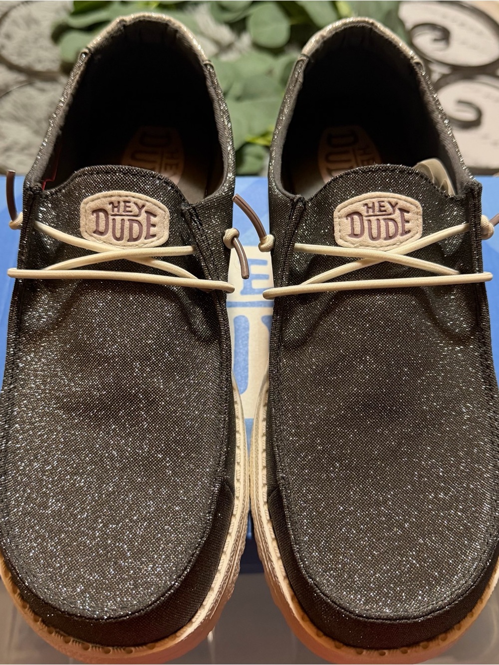 Hey Dude Wendy Metallic Sparkle Slip-On Loafers